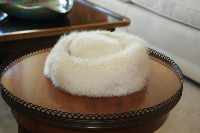 mink hat and fur stoles