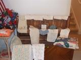 antique cedar chest and vintage baby clothes