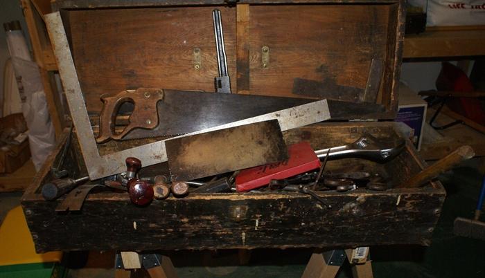 Old Hand Tools & Wooden Tool Box