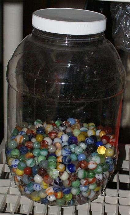 Large Jar of Vintage Marbles
