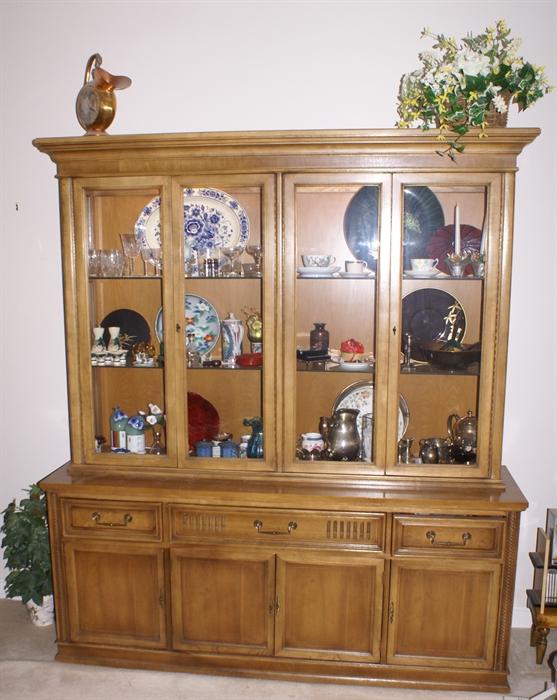 Lighted 2 Piece China Cabinet