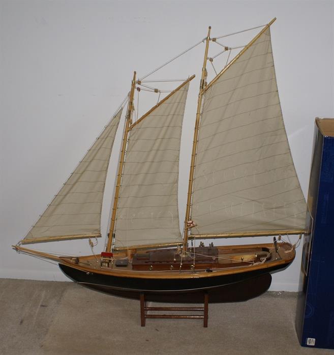 Large Schooner Wooden Model Boat