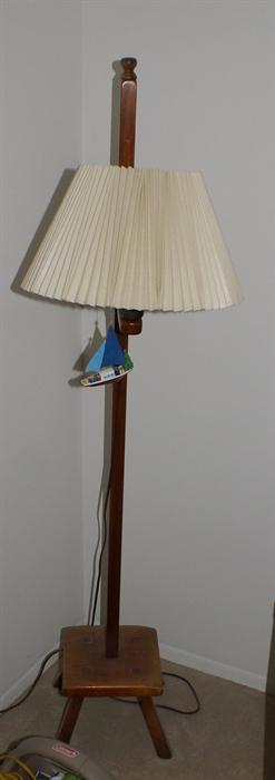 Wooden Stick Floor Lamp