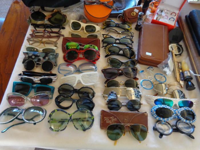 Large selection of vintage sunglasses
