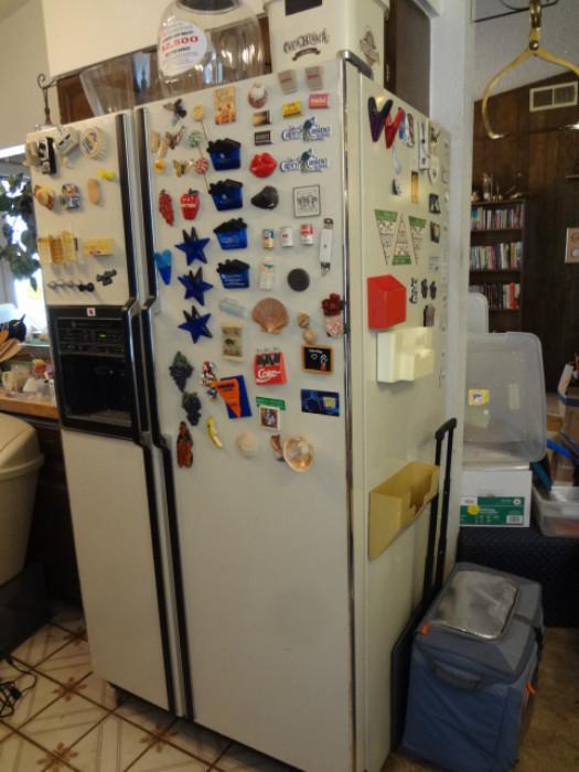 GE Refrigerator & magnets, portable cooler