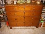 EARLY 19TH C AMERICAN CHEST W/BAMBO STYLE MOLDING  SOLD SOLD 
