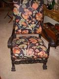 CHAIR CARVED OAK 