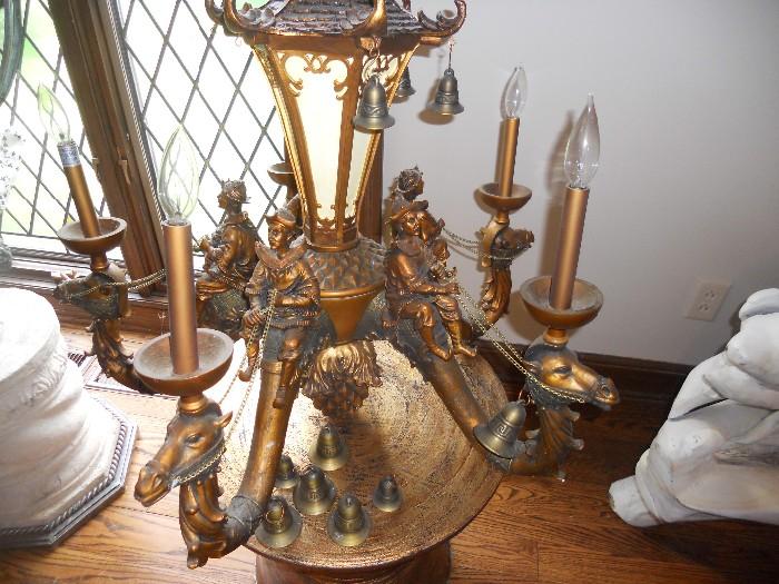 Composite material oriental camels chandelier