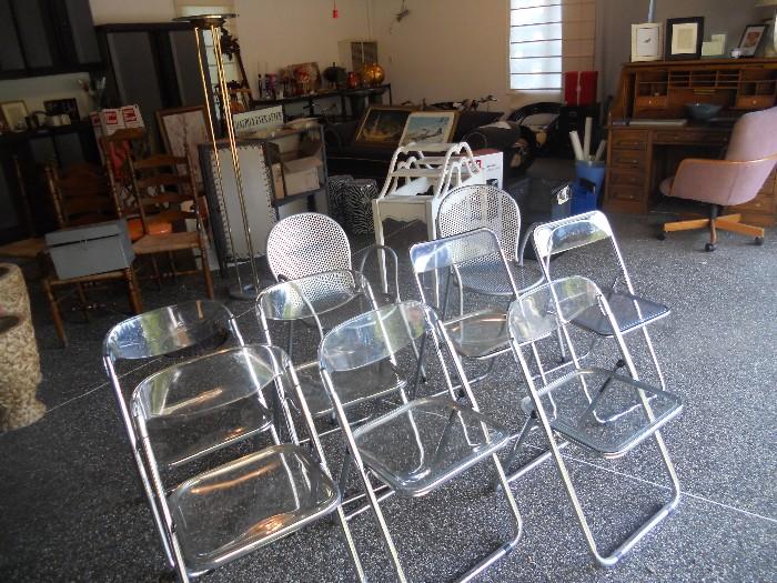 lucite folding chairs