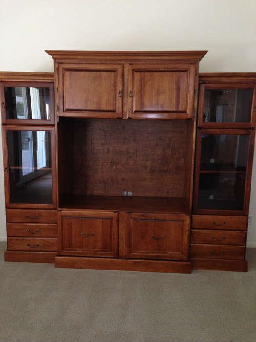 Beautiful Wood Wall Unit / Entertainment Center