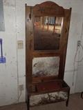 Cow Hide Covered Hall Tree