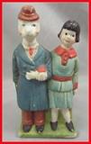 VINTAGE "ANDY & MIN" BISQUE TOOTHBRUSH HOLDER (MADE IN JAPAN)
