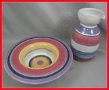 MIDCENTURY MODERN MASTRO PAOLO ORVIETO POTTERY (ITALY) CRUET SET