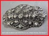 STUNNING STERLING SILVER & PASTE ART DECO BROOCH