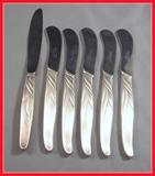 TOWLE "SOUTHWIND" STERLING SILVER MASTER BUTTER KNIFE WITH 5 INDIVIDUAL BUTTER KNIVES 