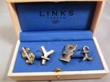 MUST HAVE - STERLING SILVER "MONETARY UNITS" CUFFLINKS BY LINKS OF LONDON