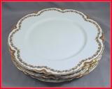 Beautiful Set of 3 Limoges "Schleiger 98" Clover Dinner Plates 