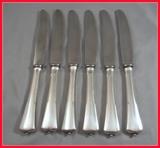 Beautiful Set of (6) Large Austrian 800 Silver Dinner Knives!