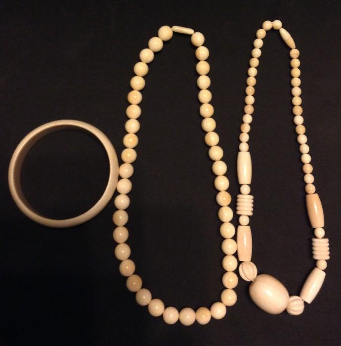 ivory necklace. jewelry