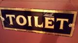 Glass "Toilet" sign from Andrew Hotel.
