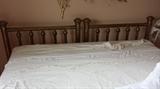 King size brass bed.
