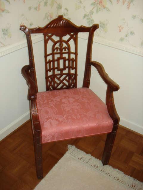 mahogany chipendale arm chair