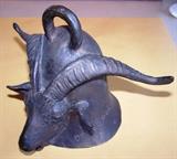 "Der Bock" cast brass bell by Colorado sculptor Carl Wagner, #165/1000