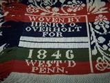 Detail of Henry Overholt coverlet