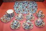 Royal Winton Grimwades "Old Cottage Chintz", including six demitasse cups & saucers