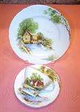 Shelley "Old Mill" bone china trio set