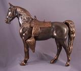 Cast metal horse figurine