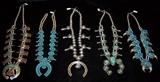 Vintage Southwestern Indian squash blossom necklaces