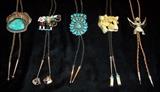 Vintage Southwestern Indian Zuni & Navajo bolo ties