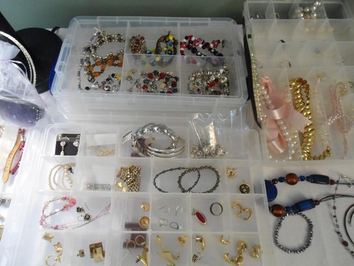 More and more costume jewelry, Napier, upper brand names that you will recognize.