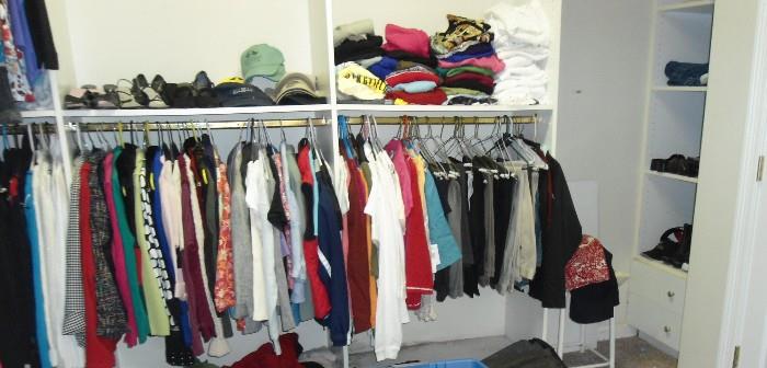 HUGE, HUGE, HUGE Walk-in Closet FULL of well recognized DESIGNER BRAND NAMES...Some Smalls but mostly Med...Jackets, coats, blouses, skirts, brand new jeans, belts, accessories, skirts...A MUST See in person.... Be prepared at the Bargains you will find... Non-Smoker, Clean Items...This lady loved to dress....