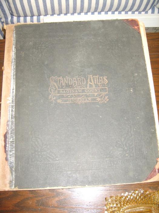 Early 1900's Saginaw County atlas in poor to fair condition