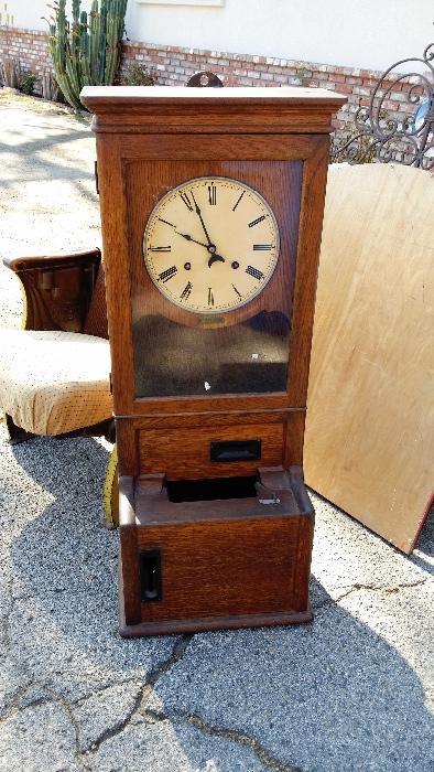 Vintage Time Clock Case