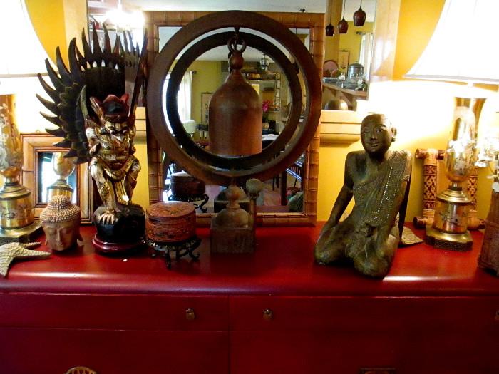 asian antiques and mirrors