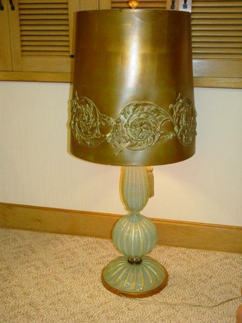Murano glass tall table lamp.