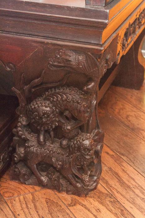Chinese Opium Bed Details