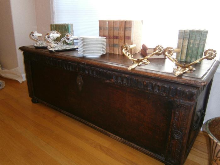 Gorgeous antique trunk from France