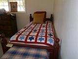 Red twin beds custom quilts wonderful bedding & drapes