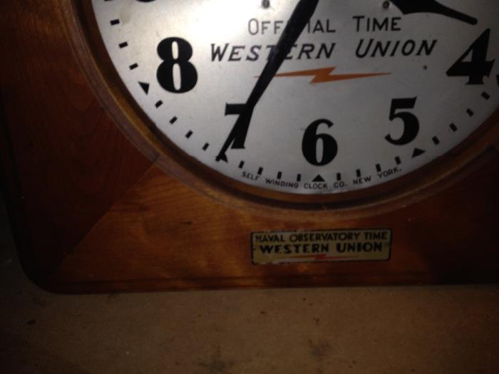 Western Union Large clock