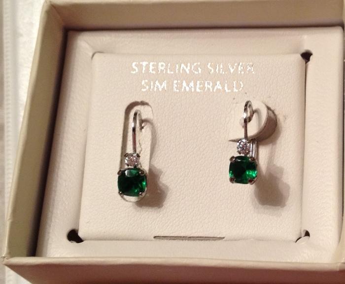 Sterling Silver and Emerald earrings