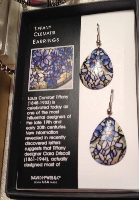 Tiffany stained glass earrings