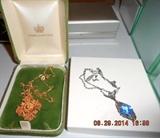 Gold necklace and Sterling neckclace