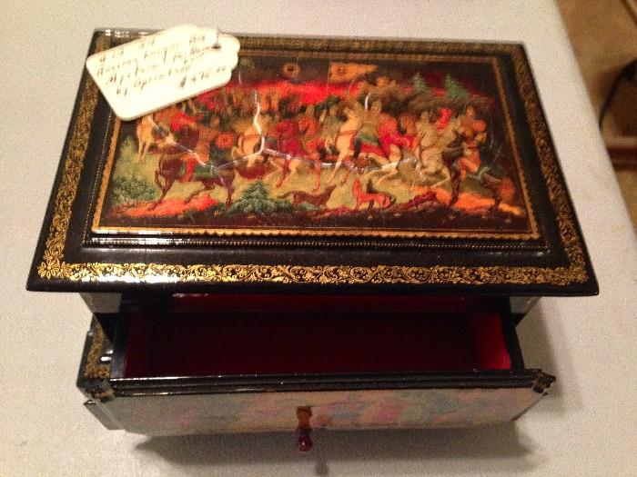 Antique Russian Lacquered box