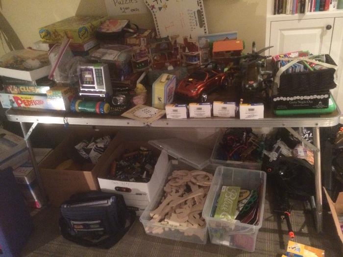 Basement toys and games