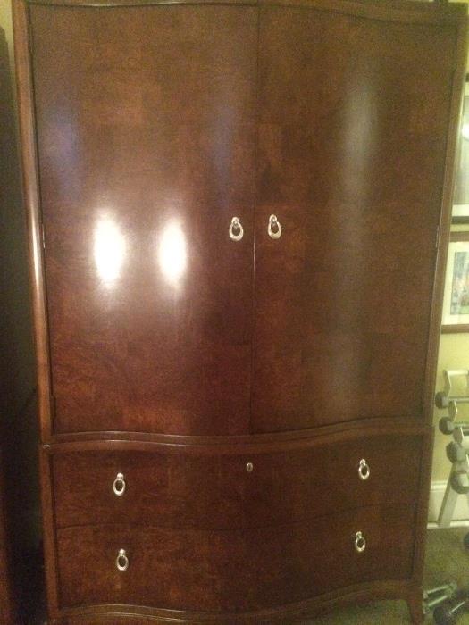 1 of 2 Thomasville armoire cabinets