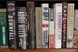 Many hardcover books - topics include world history, sports, local interest